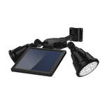 Spot projecteur LED robot solaire, double tête avec capteur intelligent pour pelouse extérieure