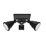 Spot projecteur LED robot solaire, double tête avec capteur intelligent pour pelouse extérieure
