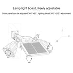 Spot projecteur LED robot solaire, double tête avec capteur intelligent pour pelouse extérieure