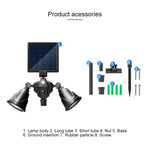 Spot projecteur LED robot solaire, double tête avec capteur intelligent pour pelouse extérieure