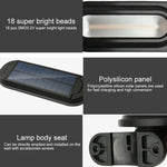 Lampe de jardin solaire 18 LED 600LM IP65 étanche à induction corporelle pour éclairage de rue