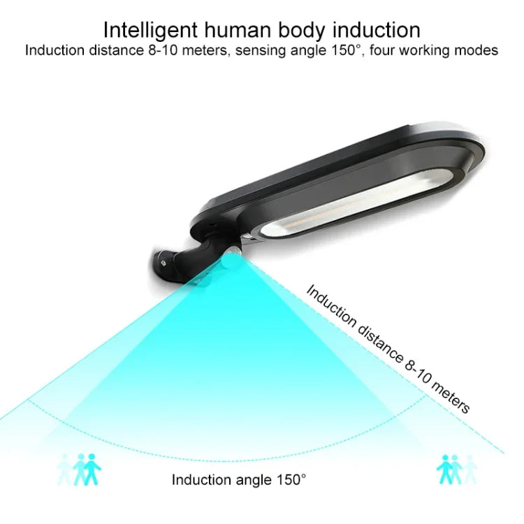 Lampe de jardin solaire 18 LED 600LM IP65 étanche à induction corporelle pour éclairage de rue