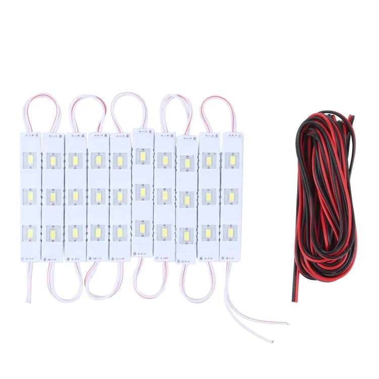 Modules LED 30 LED 5630 SMD Lumière blanche Étanche Lumière décorative, câble 5M, DC 12V, 30 LED 5630 SMD
