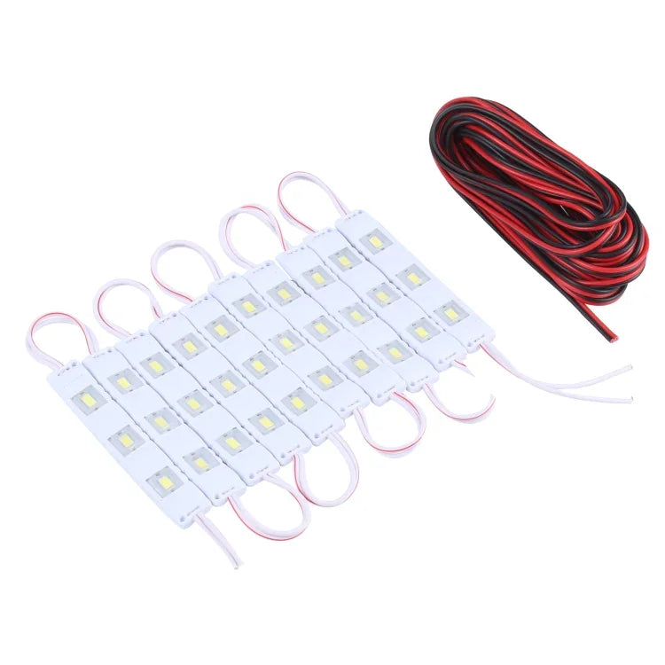 Modules LED 30 LED 5630 SMD Lumière blanche Étanche Lumière décorative, câble 5M, DC 12V, 30 LED 5630 SMD