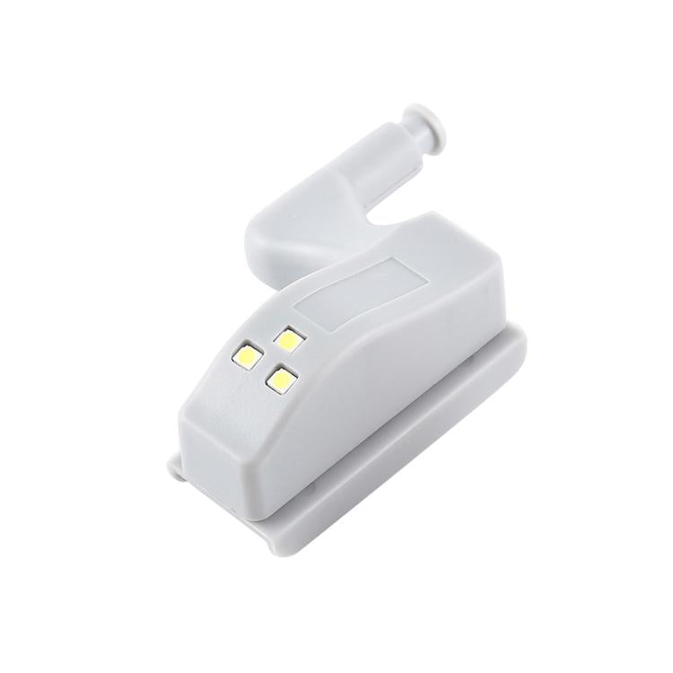 Lampe LED universelle pour charnière intérieure 0,3W Capteur 3 LED Veilleuse de placard Ampoule ON/OFF automatique, 1 PC lumière blanche, 1 PC blanc chaud