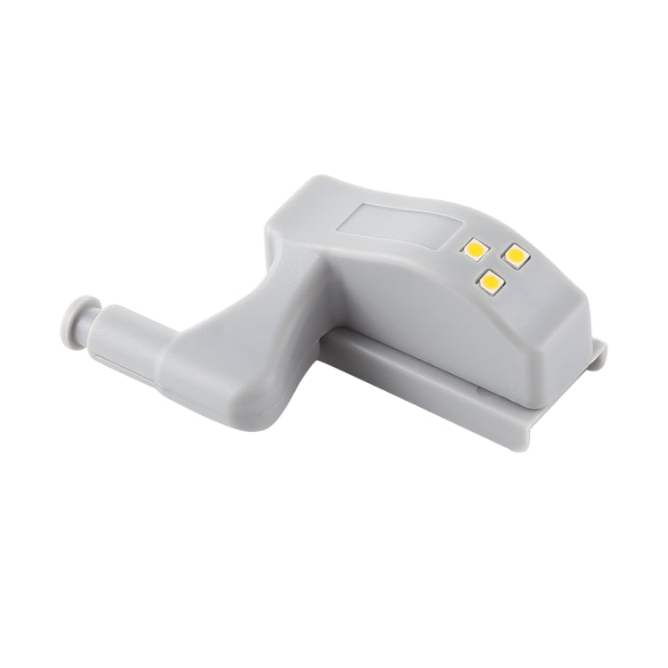 Lampe LED universelle pour charnière intérieure 0,3W Capteur 3 LED Veilleuse de placard Ampoule ON/OFF automatique, 1 PC lumière blanche, 1 PC blanc chaud
