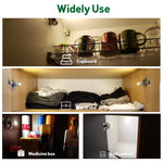 10 PCS 0.3W Lampe à détecteur LED universelle à charnière intérieure pour armoire, 3 LED, veilleuse à allumage/extinction automatique, 10 PCS lumière blanche, 10 PCS blanc chaud
