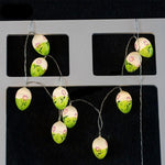10 ampoules LED œufs de Pâques décoratifs mignons, ampoules lumineuses décoratives de fête