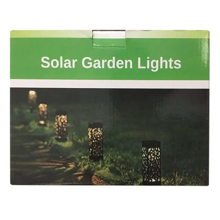 Lampe de pelouse de jardin solaire creuse d'extérieur