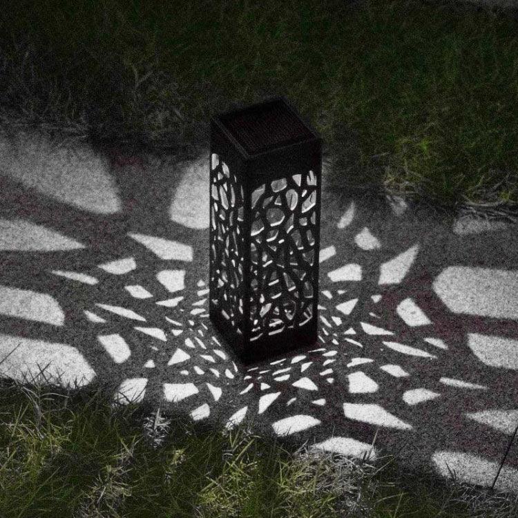 Lampe de pelouse de jardin solaire creuse d'extérieur