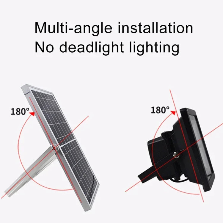 Projecteur solaire étanche 10W 100 LED IP67 avec télécommande, 10W
