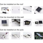 Projecteur solaire étanche 10W 100 LED IP67 avec télécommande, 10W
