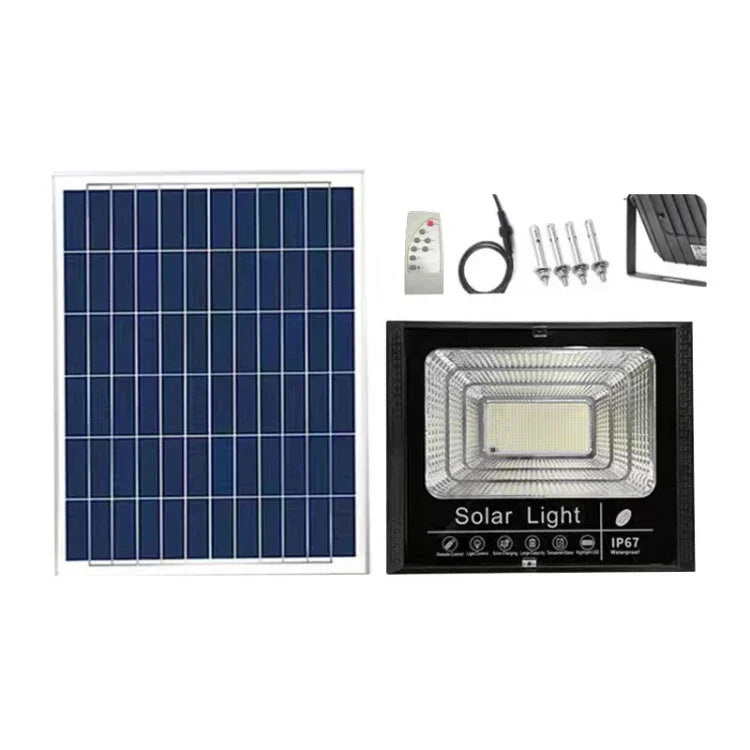 Projecteur solaire étanche IP67 30 W 170 LED avec télécommande, 30 W