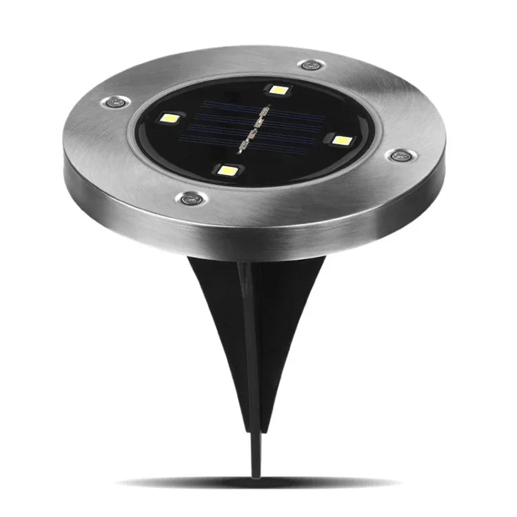 Lampe encastrable SMD 5050 pour extérieur, allée, jardin, terrasse, 4 LED lumière blanche, 4 LED lumière blanc chaud