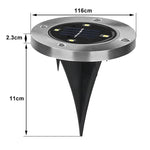 Lampe encastrable SMD 5050 pour extérieur, allée, jardin, terrasse, 4 LED lumière blanche, 4 LED lumière blanc chaud