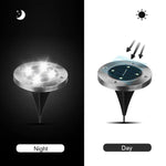 Lampe encastrable SMD 5050 pour extérieur, allée, jardin, terrasse, 4 LED lumière blanche, 4 LED lumière blanc chaud