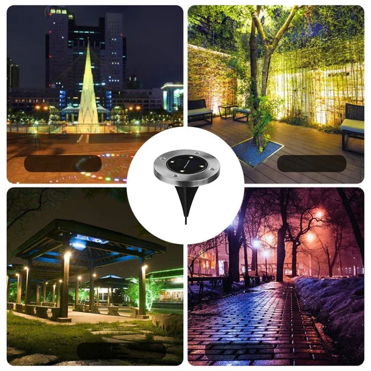 Lampe encastrable SMD 5050 pour extérieur, allée, jardin, terrasse, 4 LED lumière blanche, 4 LED lumière blanc chaud