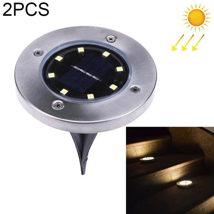 Lampe encastrée SMD 5050 pour extérieur, allée, jardin, terrasse, LED, 8 LED lumière blanche, 8 LED lumière blanc chaud