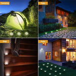 Lampe encastrée SMD 5050 pour extérieur, allée, jardin, terrasse, LED, 8 LED lumière blanche, 8 LED lumière blanc chaud