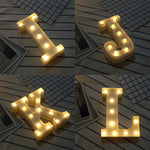Lumière de vacances LED blanche chaude autonome à piles sèches, N, A, B, O, C, P, D, Q, E, R, F, G, T, U, I, V, W, J, X, K, L, M, Z