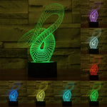 Lampe de bureau/veilleuse créative stéréoscopique à 7 couleurs changeantes, style abstrait 2869