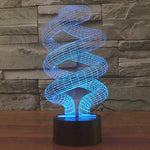 Lampe de bureau créative à changement de couleur 7 couleurs, lampe stéréo visuelle, style spirale