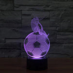 Lampe de nuit créative 3D à 7 couleurs, style ballon de football, effet visuel stéréo