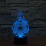Lampe de nuit créative 3D à 7 couleurs, style ballon de football, effet visuel stéréo