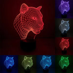 Lampe de bureau créative stéréo visuelle à 7 couleurs, lampe de nuit, style léopard