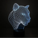Lampe de bureau créative stéréo visuelle à 7 couleurs, lampe de nuit, style léopard