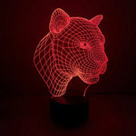 Lampe de bureau créative stéréo visuelle à 7 couleurs, lampe de nuit, style léopard