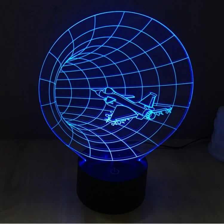 Lampe de bureau créative stéréo visuelle à 7 couleurs, lampe de nuit, style Machine à remonter le temps