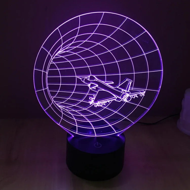 Lampe de bureau créative stéréo visuelle à 7 couleurs, lampe de nuit, style Machine à remonter le temps