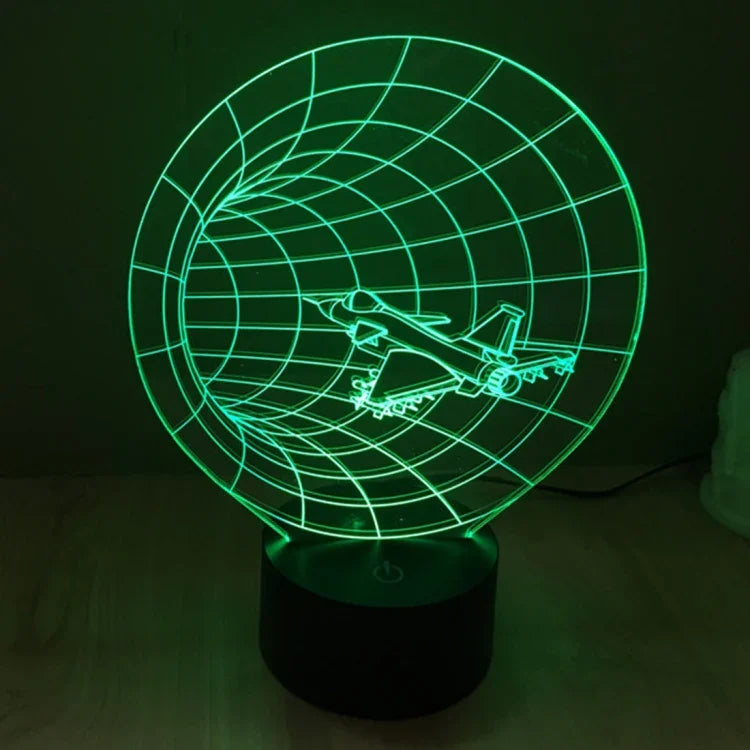 Lampe de bureau créative stéréo visuelle à 7 couleurs, lampe de nuit, style Machine à remonter le temps