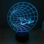 Lampe de bureau créative stéréo visuelle à 7 couleurs, lampe de nuit, style Machine à remonter le temps