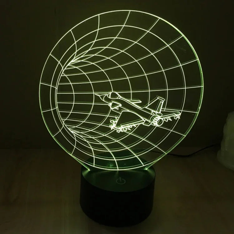 Lampe de bureau créative stéréo visuelle à 7 couleurs, lampe de nuit, style Machine à remonter le temps