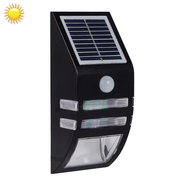 Applique murale extérieure 80 LM 6000-6500K avec panneau solaire 5V 0,5W, lumière blanche 0,2W