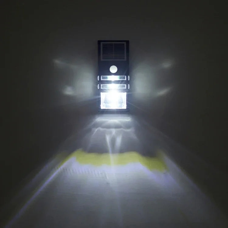 Applique murale extérieure 80 LM 6000-6500K avec panneau solaire 5V 0,5W, lumière blanche 0,2W