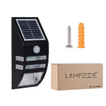 Applique murale extérieure 80 LM 6000-6500K avec panneau solaire 5V 0,5W, lumière blanche 0,2W