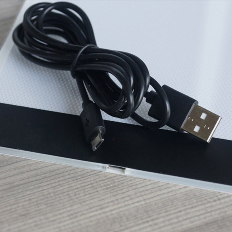 Boîte lumineuse de traçage LED USB portable ultra-fine format A4 pour artistes, dessin, croquis, animation et visualisation aux rayons X, sans contrôle de luminosité, sans chargeur