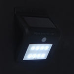 Lampe murale solaire avec détecteur de mouvement 8 LED et panneau solaire, lumière blanche 8 LED