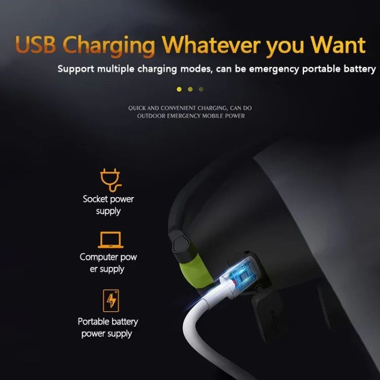 L001 Lampe de camping LED portable 5W rechargeable par USB avec fonction de batterie externe (vert), LED6908, LED6908L, LED6908R
