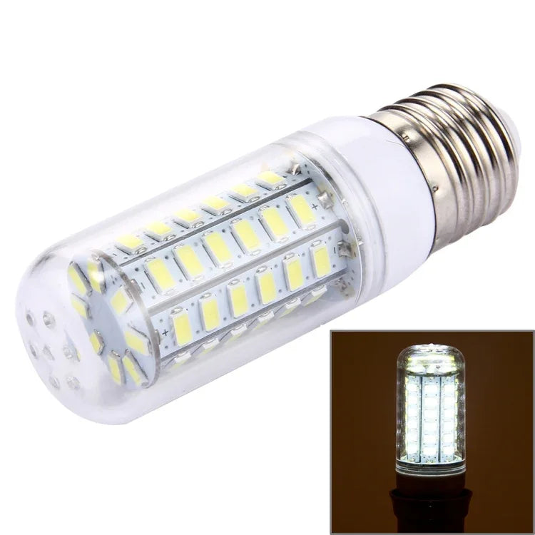 Ampoule 56 LEDs SMD 5730, AC 220V, 5W 220V lumière blanche, 5W 220V blanc chaud