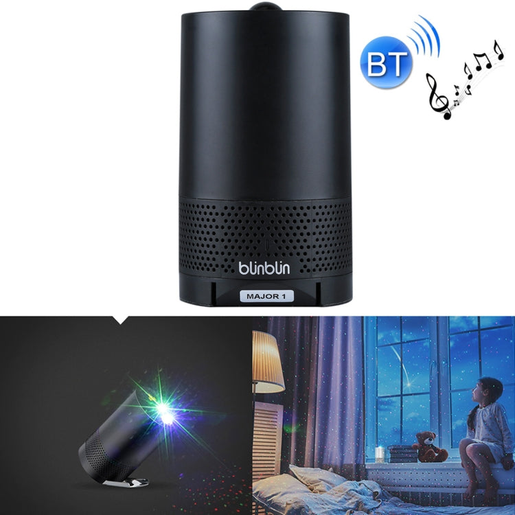 Projecteur laser RGB portable Blinblin Major 1 6W avec son stéréo Bluetooth et charge USB