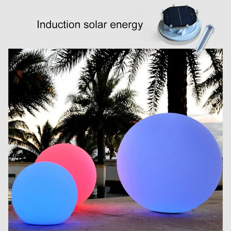 Lumière LED flottante et colorée pour jardin, avec panneau solaire en silicium monocristallin de 0,8 W et télécommande