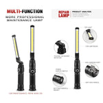 W552 Lampe de travail d'urgence portable et pliable rechargeable par USB 280LM, Taille: 13,5 x 3,8 cm, W552