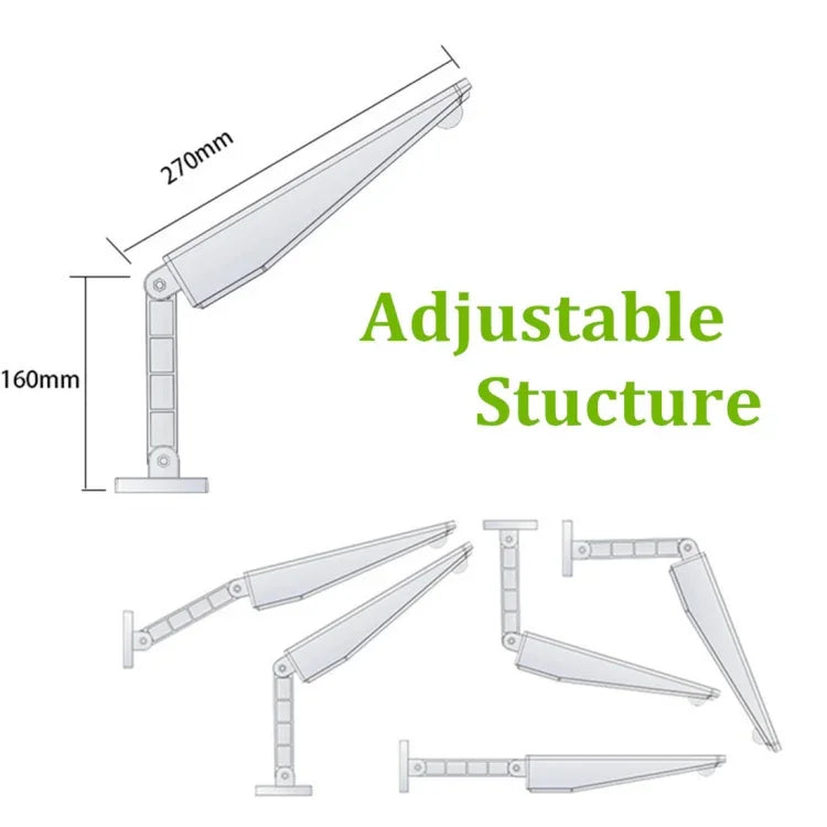 48 LED CMS 2835 900 LM Angle réglable Lampe économe en énergie avec panneau solaire 5V 3.2W, 6.8W 48 LED