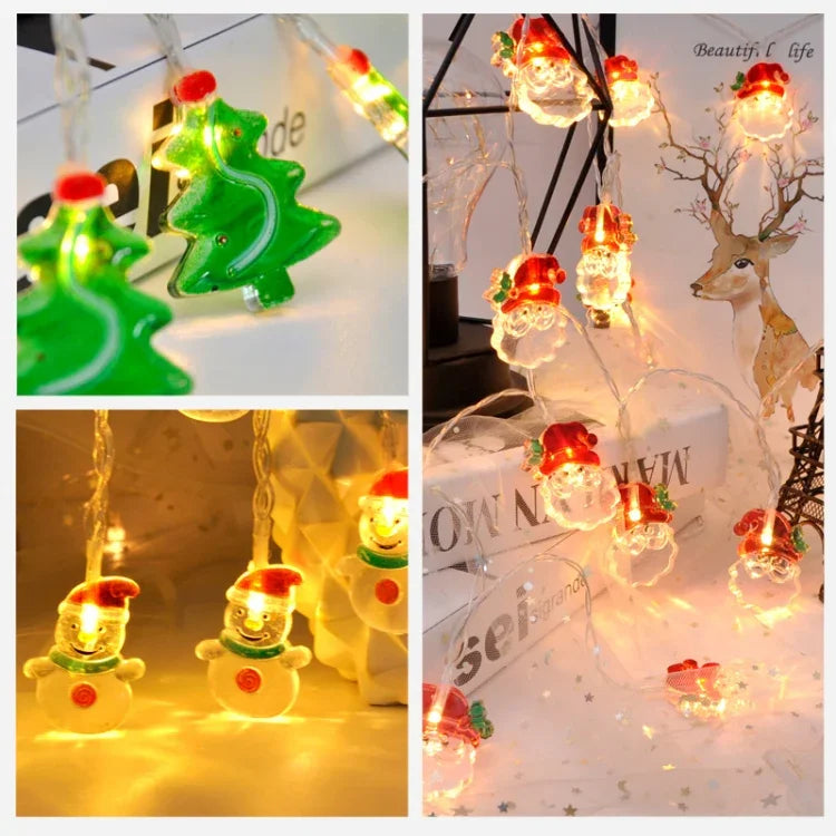 Guirlande lumineuse décorative LED 1,5m 10 lumières pour sapin de Noël, sapin de Noël