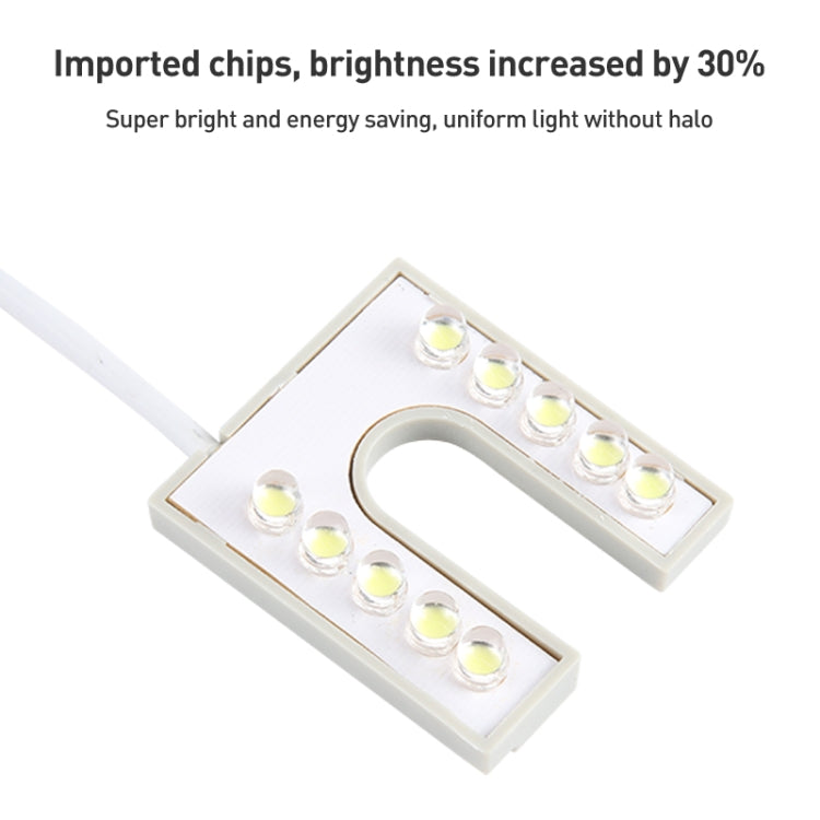 Lampe de machine à coudre à 10 LED en forme de U avec aimant, à haute luminosité et économie d'énergie
