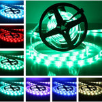 Ruban lumineux Bluetooth RGB 5m 150 LED SMD 5050 IP65 avec télécommande 24 touches, prise EU, 5m 150 LED IP65